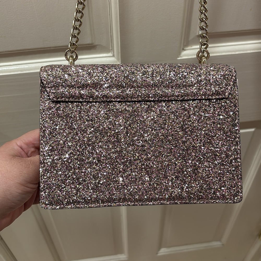 Kate Spade Eden Sunset Lane Rose Gold Glitter Sparkle Crossbody Purse Bag - Picture 12 of 16